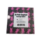 Accoutrements 20 Pink Elephant  Beverage Napkins New Sealed 