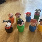 Vintage Lot Of 12 Fisher Price Wooden   Plastic Little People