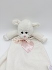 Applause Lamb Lovey Pink Heart Security Blanket Satin Heart Baby Plush Toy