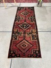 3x8 Multi Vintage Turkish Wool Runner Rug  Anatolian Natural Rug dining Hall Rug