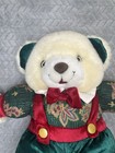 Vintage Dan Dee Christmas Teddy Bear Plush 14    - Stuffed Animal Holiday Toy