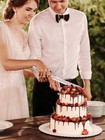 Silver Cake Cutting Set For Wedding And Birthday With Knife And Server Crystals