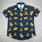 Rugby Shirt Men Large Blue Nz Highlanders Short Sleeve Ashtabula New Zealand New