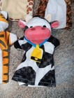 Lot 5  Melissa And Doug  Animal Hand Puppets Cow Sheep Pig Tiger Monley Etc