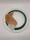 Peggy Karr Fused Glass Plate Tabby Cat 8  Signed