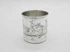 20th Century American Sterling Silver Nursery Rhyme Christening Mug Antique