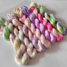 Colorful Nice Gradient Colors 100 mulberry Silk hand-dyed Embroidery Silk Thread