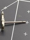 Tiffany   Co Sterling Silver Mini Key Lock Earrings Retired Design