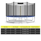 12ft Replacement Trampoline Safety Enclosure Net W  Zipper   Protection Buckles