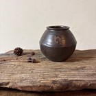Korean Antique Onggi Vase Lee Dynasty  12 5cm  Signs Of Age  Collectible