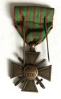 France  French 1914-18 Croix De Guerre War Cross Medal With Bronze Citation