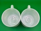  2  Cincinnati Royals Basketball Milk Glass Mug Set Federal 1960s - Rare Vtg Nba