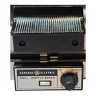 Vintage Ge General Electric Chrome Waffle Maker   Grill  a2g48t  Tested   Works 