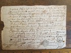 Antique Ephemera Signed French Document France 1600s W  Stamps