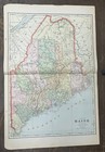 Antique 1901 Maine Map 14    X 22    Original