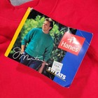 Vtg Hanes Sweats Youth M 10-12 Raglan Crewneck Sweatshirt Nwt 90s Regatta Red