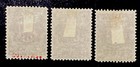 Dominican Republic 1905  Surcharged In Red  Sc  166-168  Mint Hng
