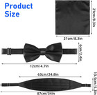 Men s Cummerbund Bow Tie Set Adjustable Solid Color Tuxedo Cummerbund And Bow Ti