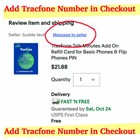 Tracfone 1000 Minutes Add On Service Card Prepaid Refill Pin Card For Smartphone