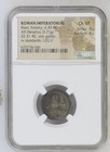 Marc Antony Denarius Silver Coin C 30 Bc Ngc Ch Vf Legion V   Roman Navy Galley