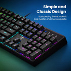 Mechanical Gaming Keyboard  Blue Switch Usb Wired Keyboard  20 Rgb Light Up Back