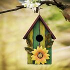 Decorative Wooden Bird House Hand Painted Wood Birdhouse Rustic Hanging Birdhous