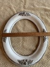 Vintage Oval White Wood Frame  Cottage Core  14x12   holds 8x10 Pic
