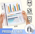 13 Pack Report Covers With Sliding Bar  Clear Report Covers For A4 And Letter Si