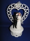 New Wilton Vintage  hearts Of Fancy  Bride   Groom Cake Top      114-528