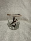 Vtg Set Of 8 Waterfowl Rock Glasses Gold Rim Duck Geese Bird Lowball Tumblers