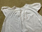 Antique French Edwardian Baby White Batiste Cotton Dress Gown Baptism Christen