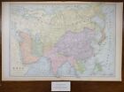 Vintage 1901 Asia Map 22 x14    Old Antique Original China Israel Japan Nepal