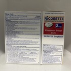 2x Nicorette Nicotine Gum 2mg stop Smoking Aid cinnamon Surge 200 Pcs  Exp 01 28