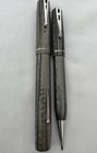 Esterbrook Antique Fountain Pen   Pencil Set  Grey Pearl silver Marbled  Rare 