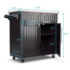 Rolling Kitchen Cart Island Heavy Duty Storage Trolley Cabinet Utility Modern