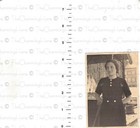 Vintage Photo 1940s Woman Button Sailor Dress Portrait Fashion Snapshot