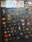 Vintage Assorted Mixed Lot Over 140  Lapel Pins Travel Fraternal Employee Mix