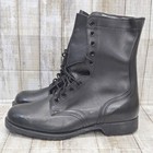 Vintage 1981 Black Leather Lace Up G i  Military Combat Boots Mens Size 10 5w