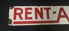 Rent-a-trailer Corp  National Rental Association One Way Service Porcelain Sign