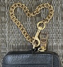 Coach Pebbled Leather Zip Card Case Black Guc 