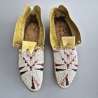 Classic Cheyenne Beaded Hide Moccasins  Likely From 1910s-1920s 