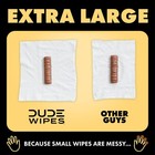 Dude Flushable Wipes  Extra Large Shea Butter Smooth Wet Wipes  240 Count
