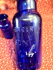 Pair Of Antique Cobalt Blue Glass Bromo Seltzer Bottle 5    2 75  See Pics 