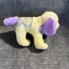 Ganz Webkinz Jelly Bean Puppy Hm474 8  Plush Stuffed Dog Yellow Purple W Code