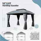 10  X 12  Hardtop Gazebo Outdoor Aluminum Arc Gazebo For Patios Double Roof