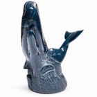 Vtg Gh Cook Company Sperm Whale Sculpture Ocean Wave Nautical Decor 5 5    Mcm