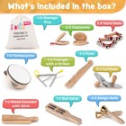 Wooden Musical Instruments Set For Kids 3-9  Drum  Flute  Bells  Montessori Toy
