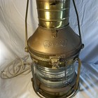 Vintage 1940s anchor brass  Copper Ship Oil  electric Lantern Navy Maritime Rare