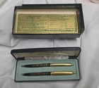 Vtg Arpege Chanel No 5 Ballpoint Pen Set Vintage 14kt Gold Perfume Writing Pens