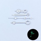Gmt Watch Hands For Nh34 Movement Green Luminous For Seiko Silver Watch Needles